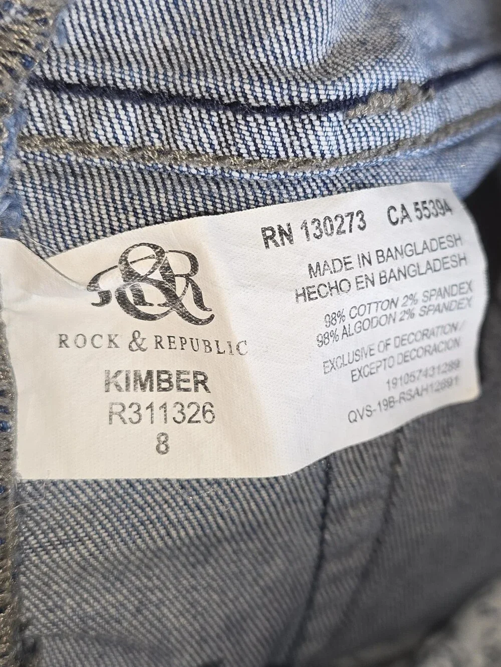 Rock & Republic Kimber Distressed Denim Shorts – Dark Wash Frayed Slit Sides 8
